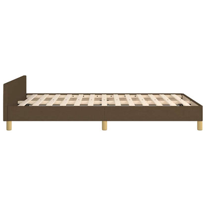Giroletto senza Materasso Marrone Scuro 80x200 cm in Tessuto