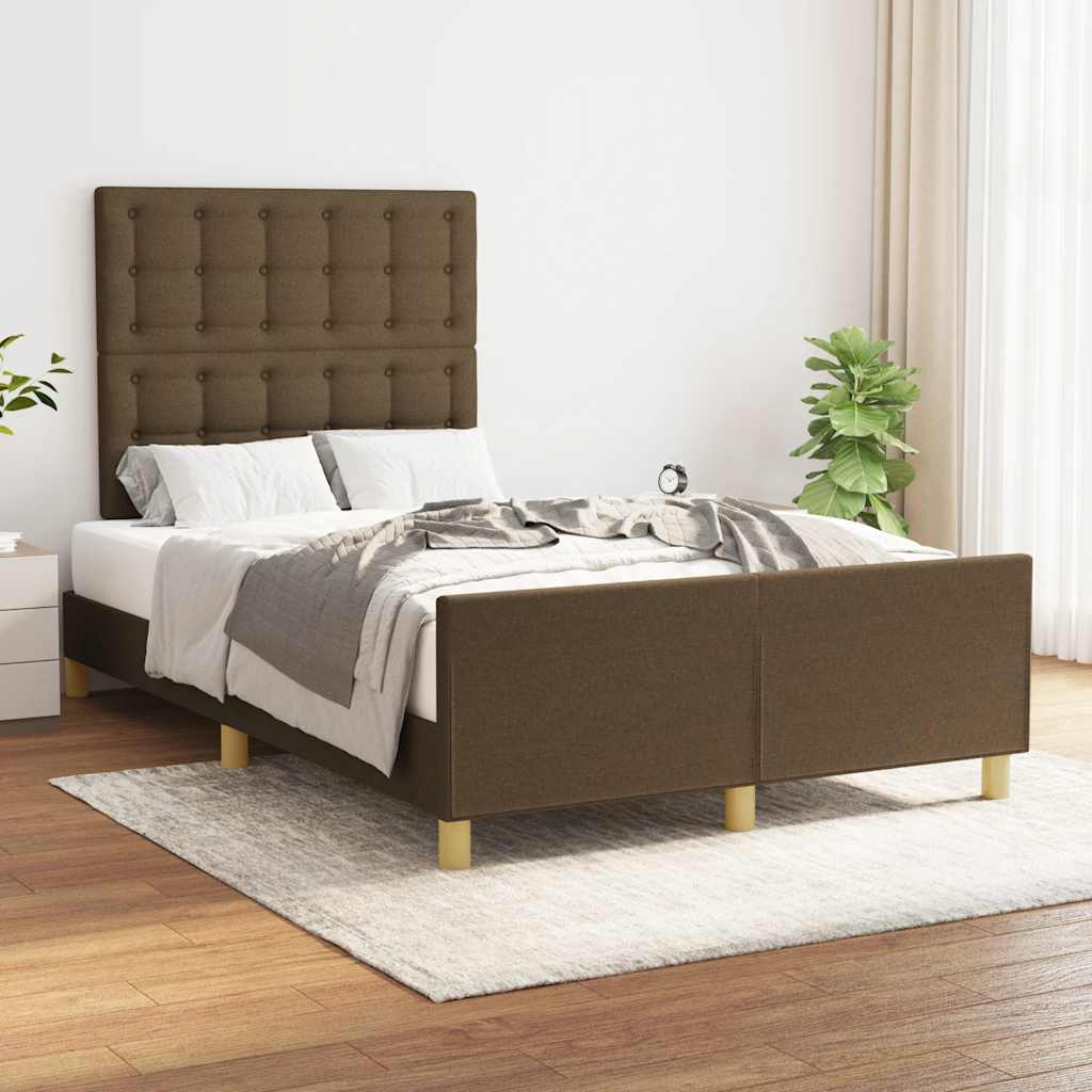 Giroletto senza Materasso Marrone Scuro 80x200 cm in Tessuto