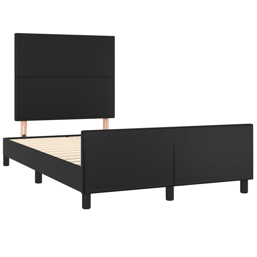 Giroletto senza Materasso Nero 120x190 cm Similpelle