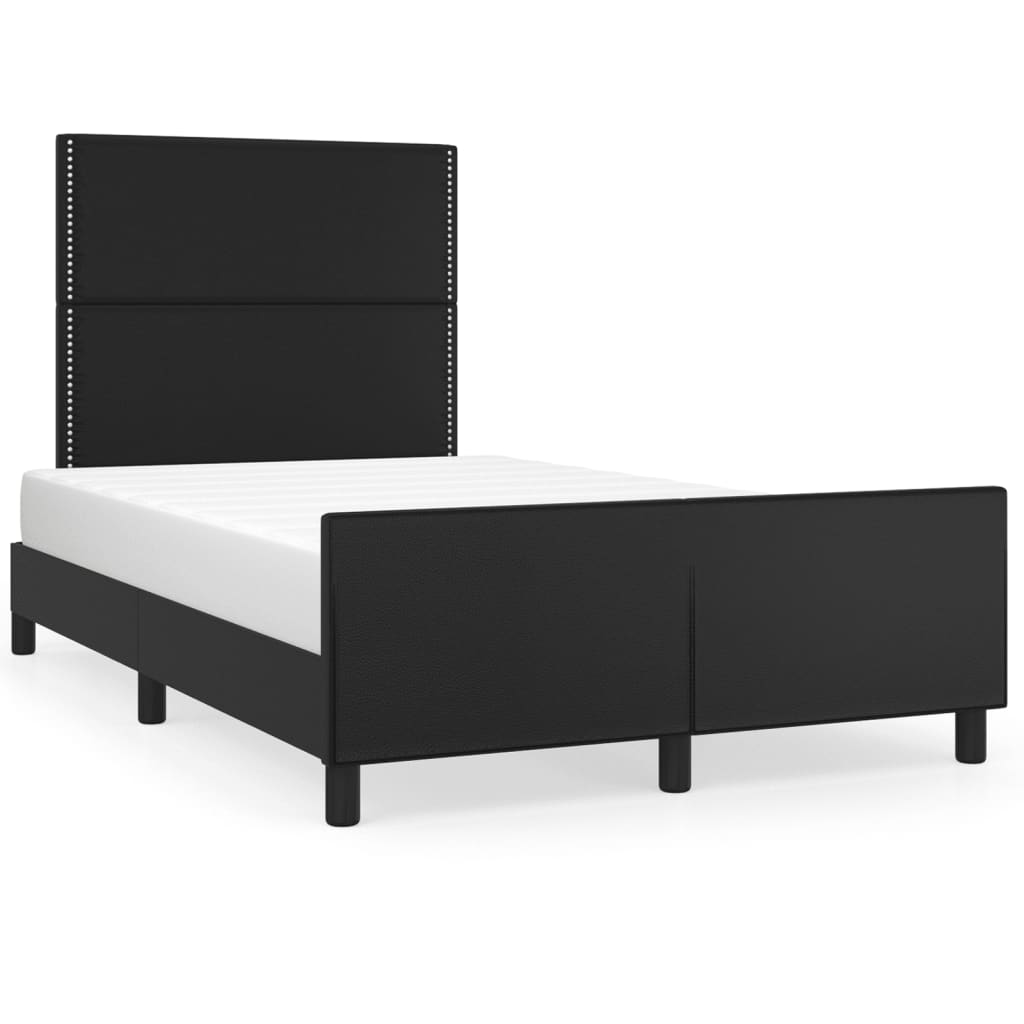 Giroletto senza Materasso Nero 120x190 cm Similpelle