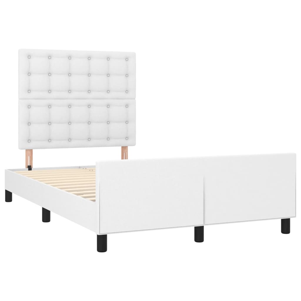 Giroletto senza Materasso Bianco 120x190 cm Similpelle
