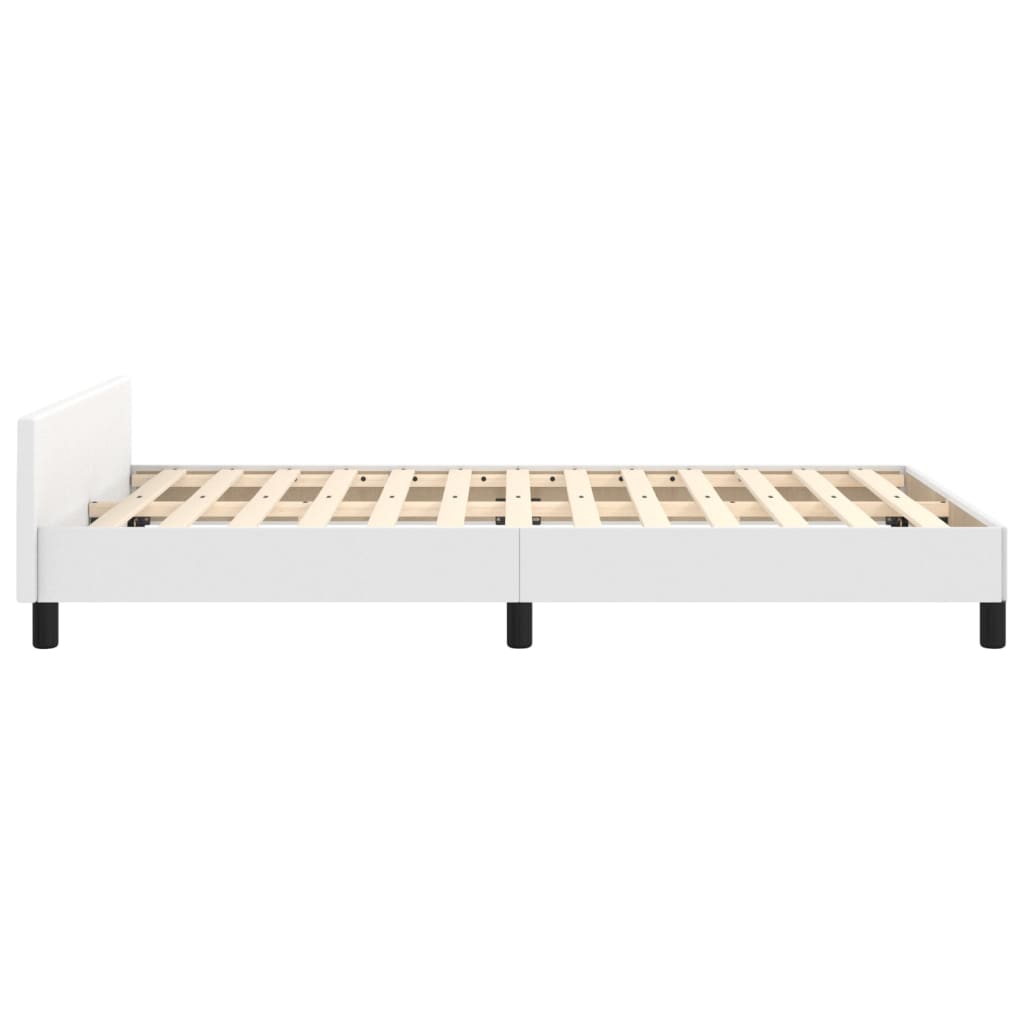 Giroletto senza Materasso Bianco 120x190 cm Similpelle