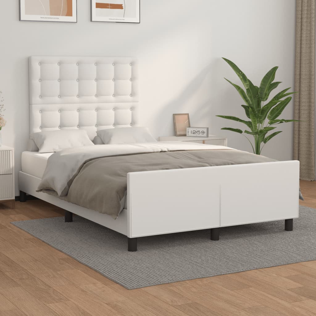 Giroletto senza Materasso Bianco 120x190 cm Similpelle