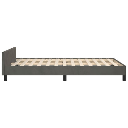 Giroletto senza Materasso Grigio Scuro 120x190 cm Velluto