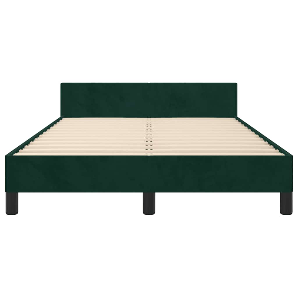 Giroletto senza Materasso Verde Scuro 120x190 cm Velluto