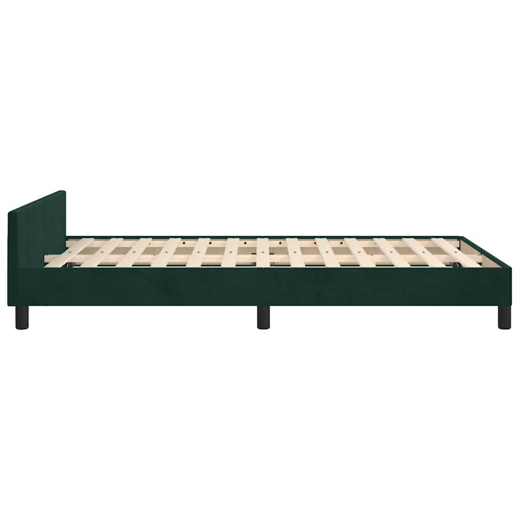 Giroletto senza Materasso Verde Scuro 120x190 cm Velluto