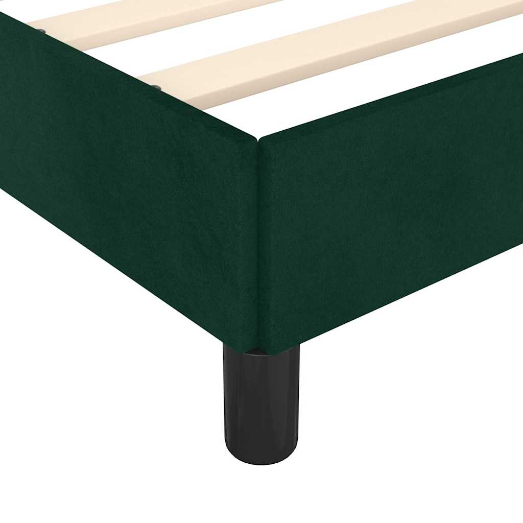 Giroletto senza Materasso Verde Scuro 120x190 cm Velluto