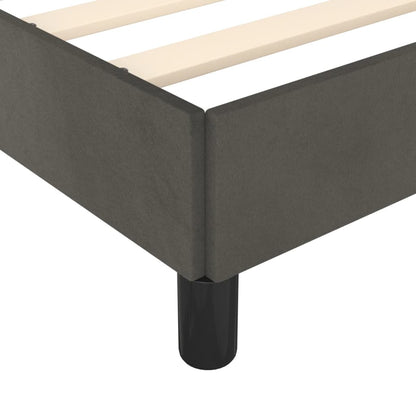 Giroletto senza Materasso Grigio Scuro 120x190 cm Velluto