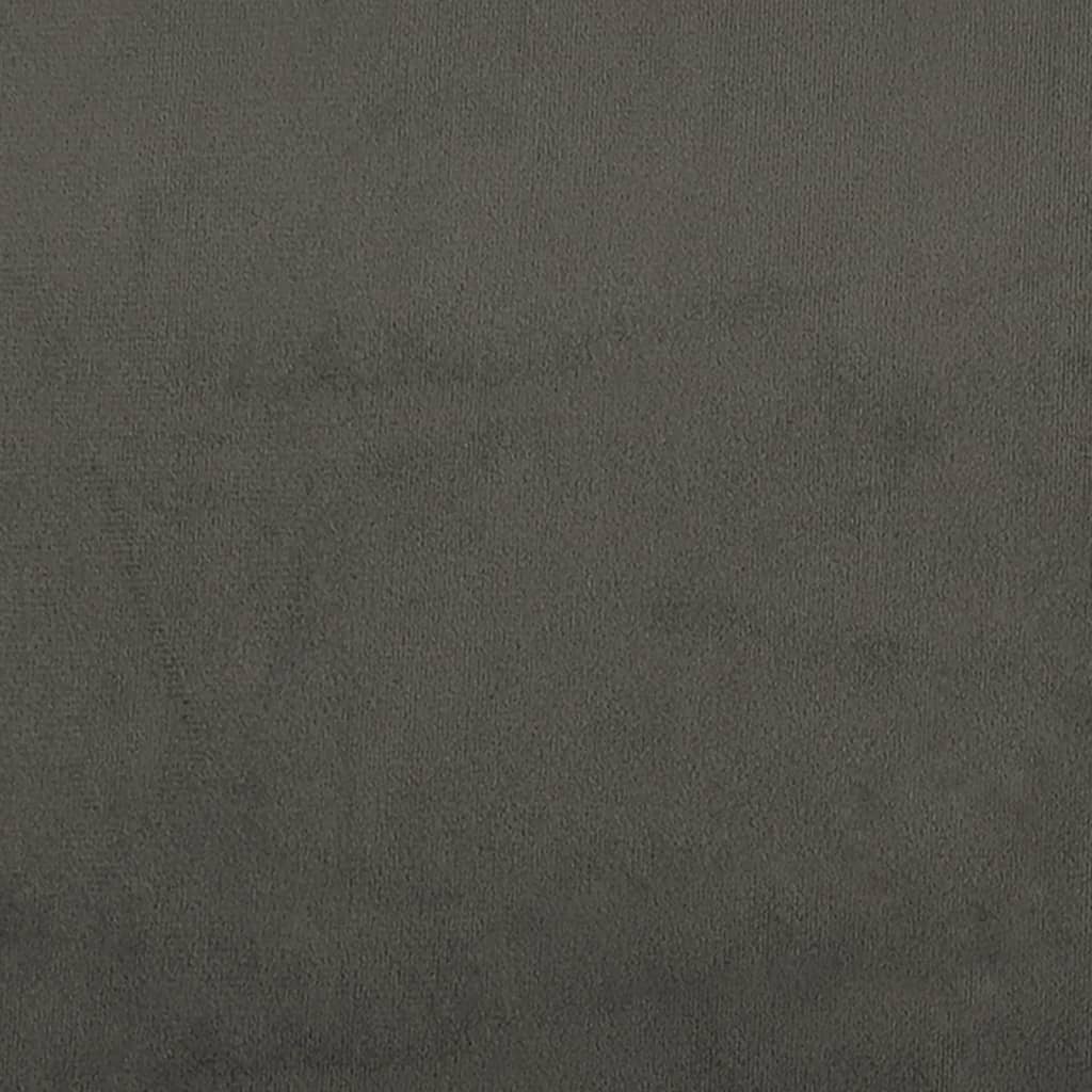 Giroletto senza Materasso Grigio Scuro 120x190 cm Velluto