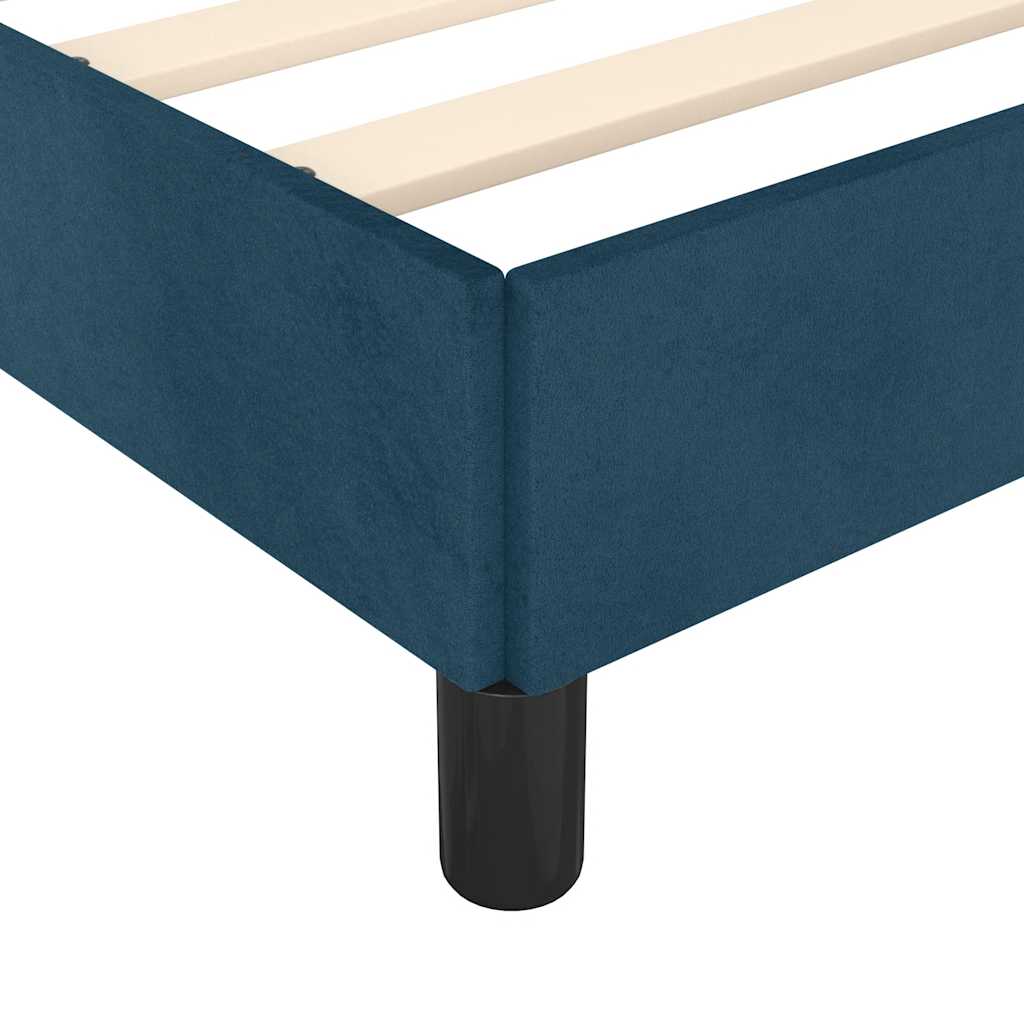 Giroletto senza Materasso Blu Scuro 120x190 cm Velluto