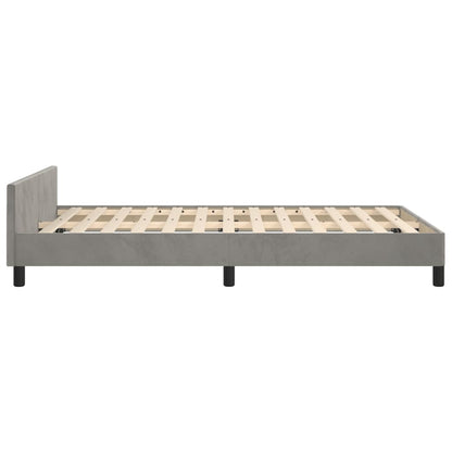 Giroletto senza Materasso Grigio Chiaro 120x190 cm Velluto