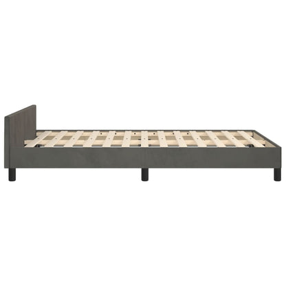 Giroletto senza Materasso Grigio Scuro 120x190 cm Velluto