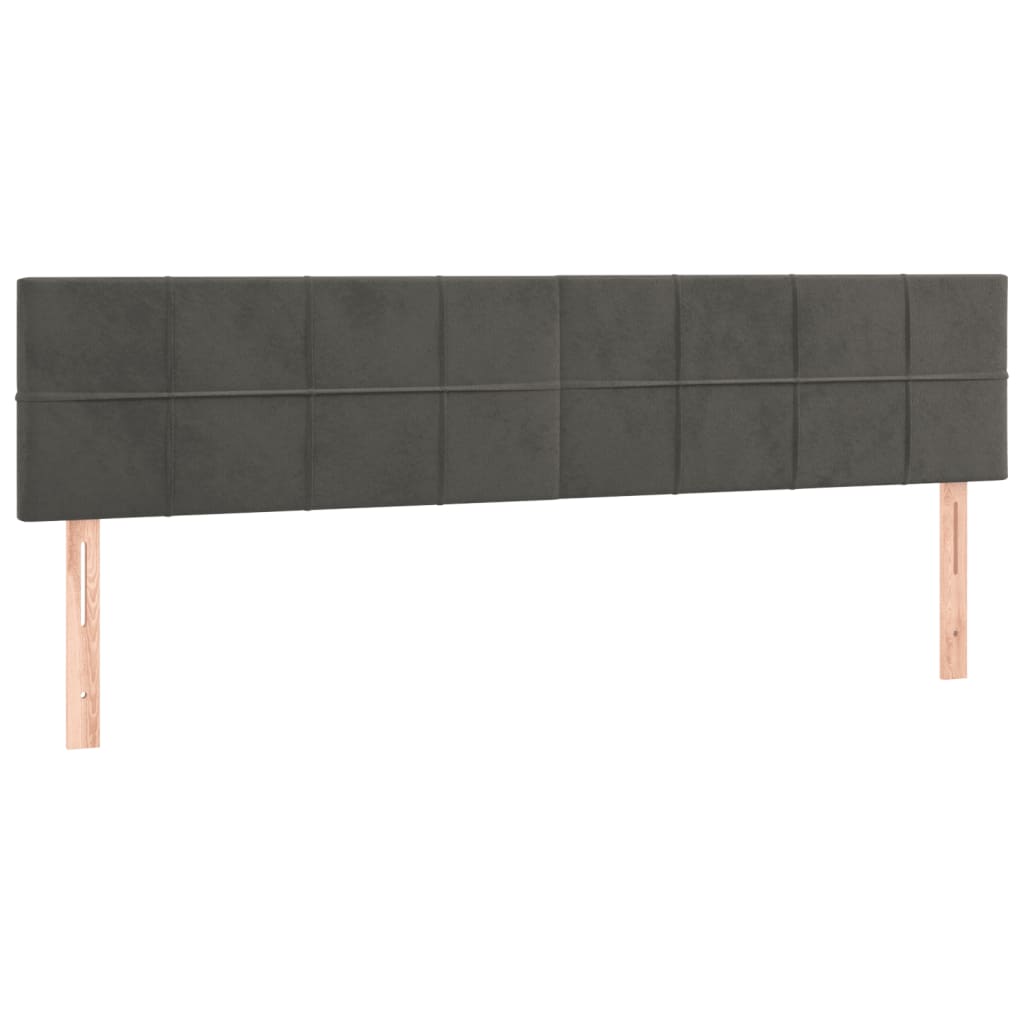 Giroletto senza Materasso Grigio Scuro 120x190 cm Velluto