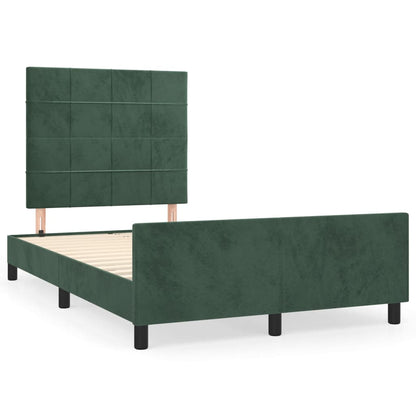 Giroletto senza Materasso Verde Scuro 120x190 cm Velluto - homemem39