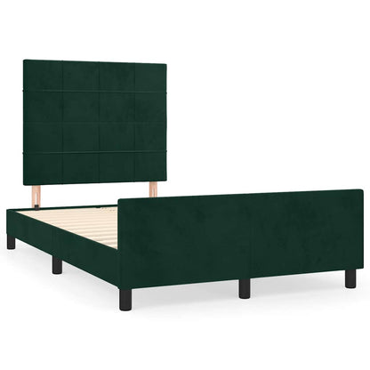 Giroletto senza Materasso Verde Scuro 120x190 cm Velluto
