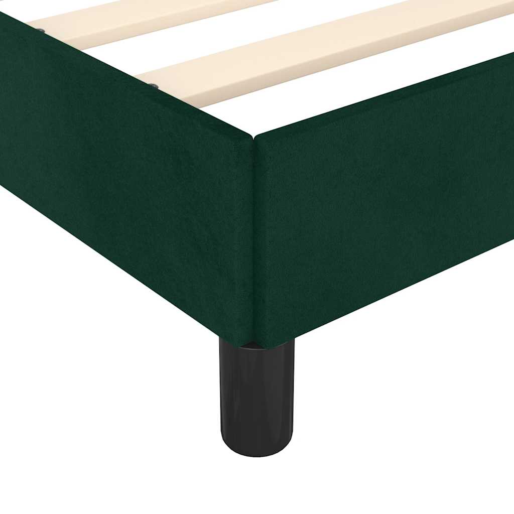 Giroletto senza Materasso Verde Scuro 120x190 cm Velluto