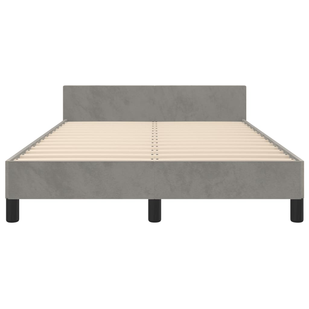 Giroletto senza Materasso Grigio Chiaro 120x190 cm Velluto