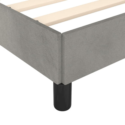 Giroletto senza Materasso Grigio Chiaro 120x190 cm Velluto