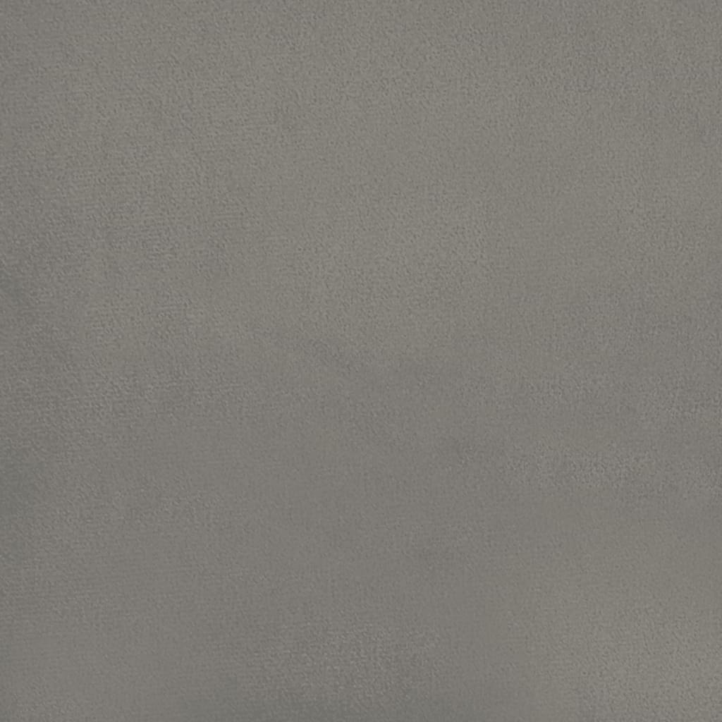 Giroletto senza Materasso Grigio Chiaro 120x190 cm Velluto