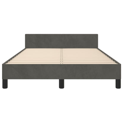 Giroletto senza Materasso Grigio Scuro 120x190 cm Velluto