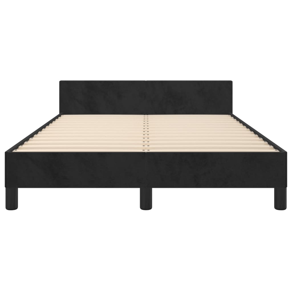 Giroletto senza Materasso Nero 120x190 cm Velluto