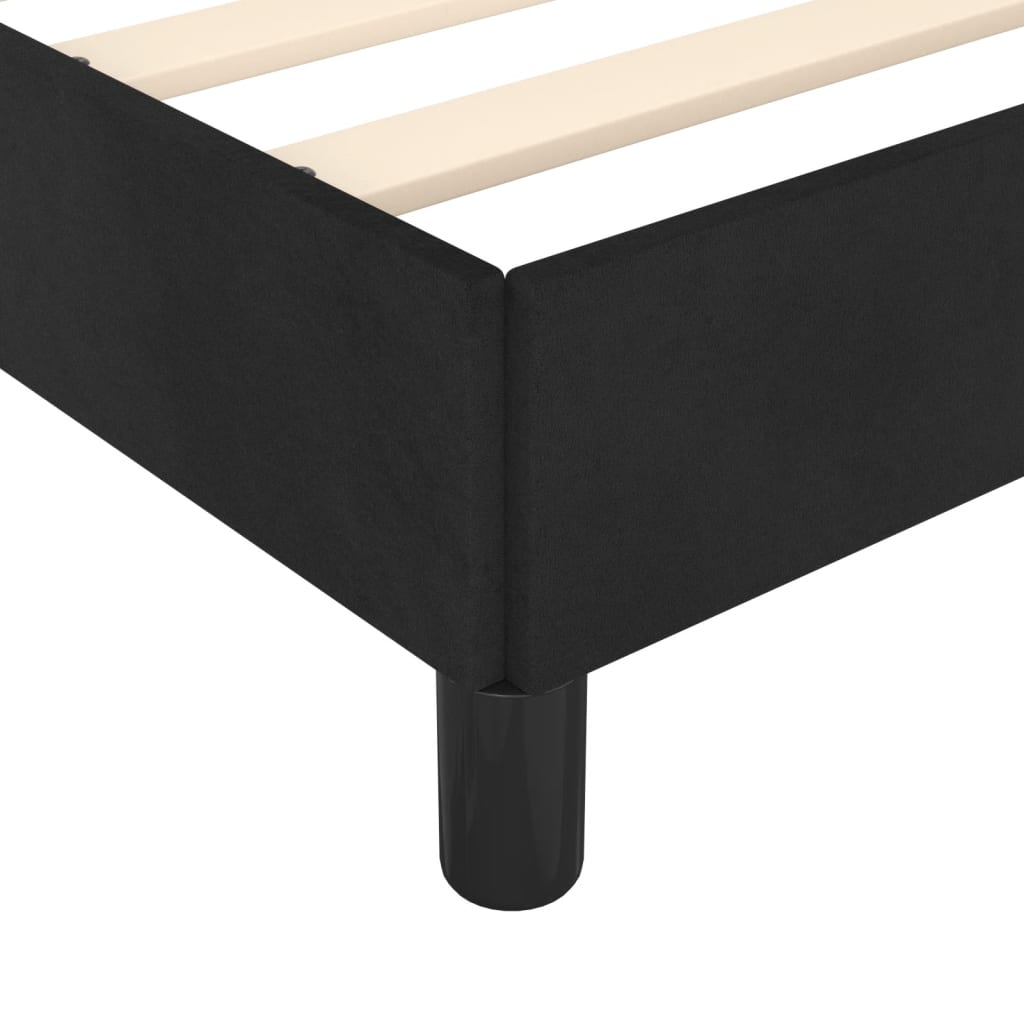 Giroletto senza Materasso Nero 120x190 cm Velluto