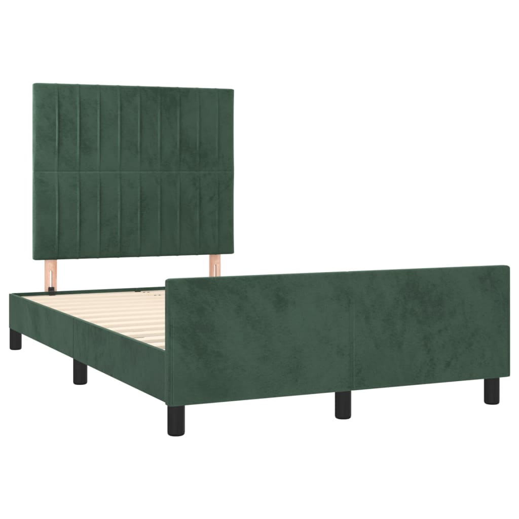 Giroletto senza Materasso Verde Scuro 120x190 cm Velluto - homemem39