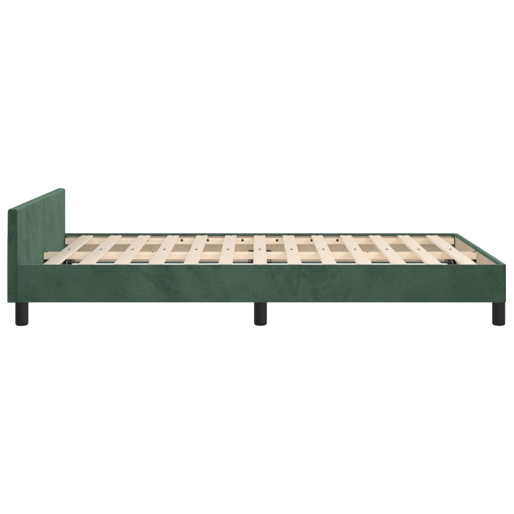 Giroletto senza Materasso Verde Scuro 120x190 cm Velluto - homemem39