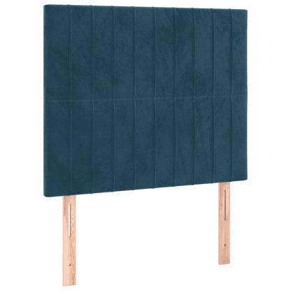 Giroletto senza Materasso Blu Scuro 120x190 cm Velluto