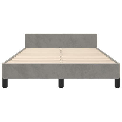 Giroletto senza Materasso Grigio Chiaro 120x190 cm Velluto