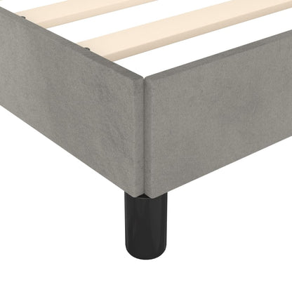 Giroletto senza Materasso Grigio Chiaro 120x190 cm Velluto