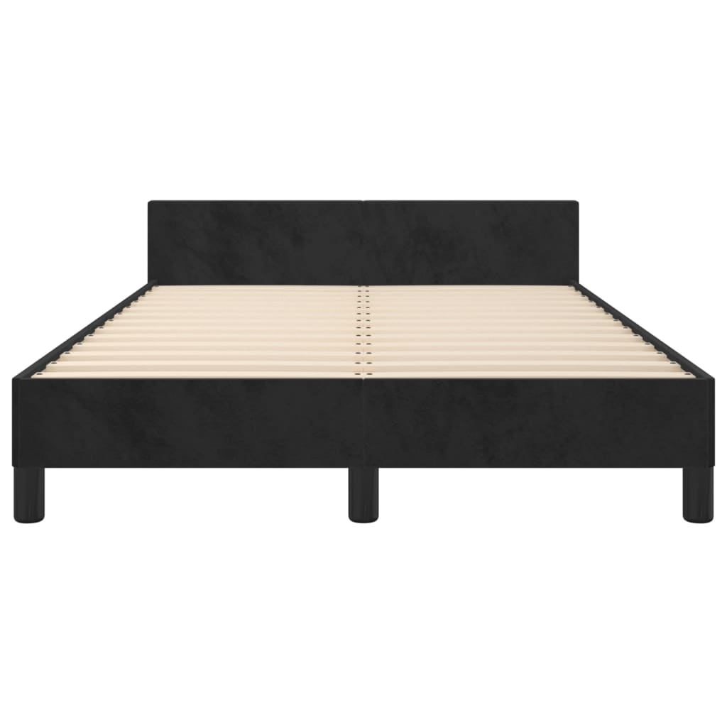 Giroletto senza Materasso Nero 120x190 cm Velluto