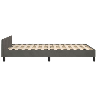 Giroletto senza Materasso Grigio Scuro 120x190 cm Velluto