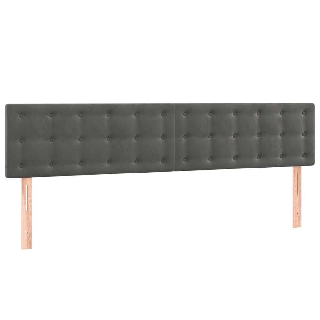 Giroletto senza Materasso Grigio Scuro 120x190 cm Velluto