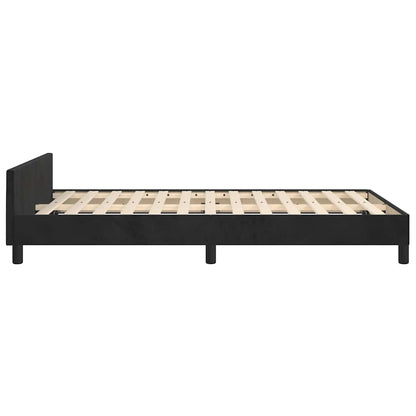 Giroletto senza Materasso Nero 120x190 cm Velluto