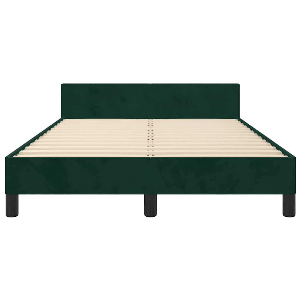 Giroletto senza Materasso Verde Scuro 120x190 cm Velluto