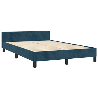 Giroletto senza Materasso Blu Scuro 120x190 cm Velluto