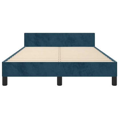 Giroletto senza Materasso Blu Scuro 120x190 cm Velluto