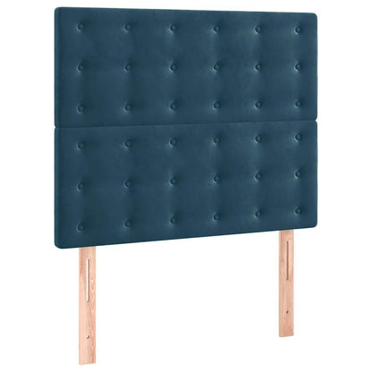 Giroletto senza Materasso Blu Scuro 120x190 cm Velluto