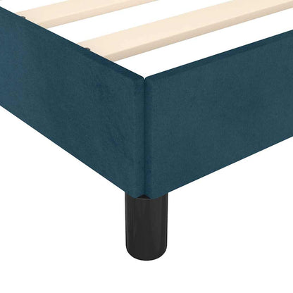 Giroletto senza Materasso Blu Scuro 120x190 cm Velluto