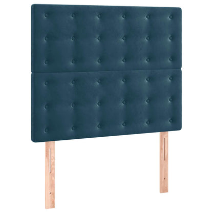 Giroletto senza Materasso Blu Scuro 120x190 cm Velluto