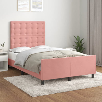 Giroletto senza Materasso Rosa 120x190 cm Velluto | homemem39