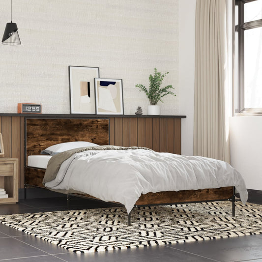Giroletto Rovere Fumo 90x200 cm in Legno Multistrato e Metallo | homemem39