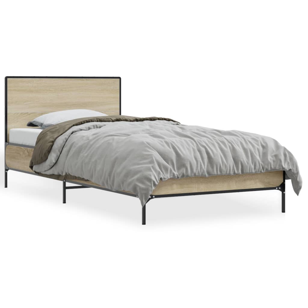 Giroletto Rovere Sonoma 100x200 cm Legno Multistrato e Metallo | homemem39