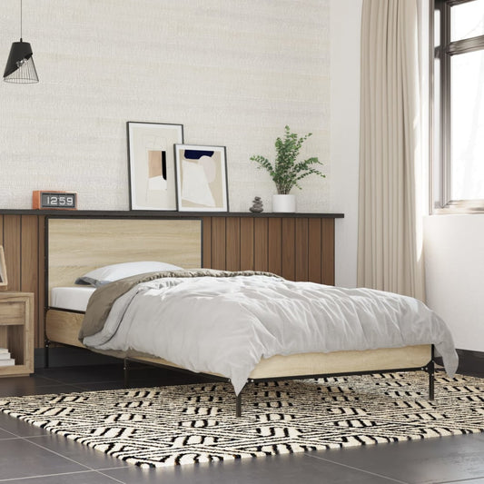 Giroletto Rovere Sonoma 100x200 cm Legno Multistrato e Metallo | homemem39