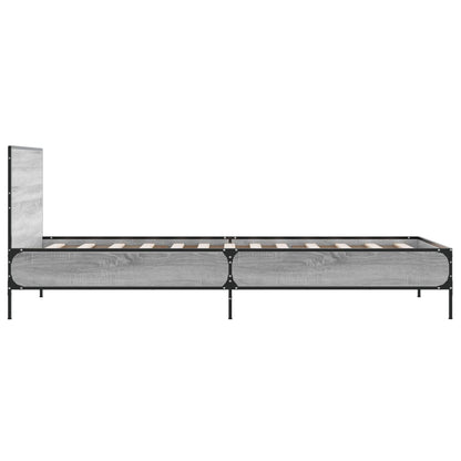 Giroletto Grigio Sonoma 100x200 cm Legno Multistrato e Metallo