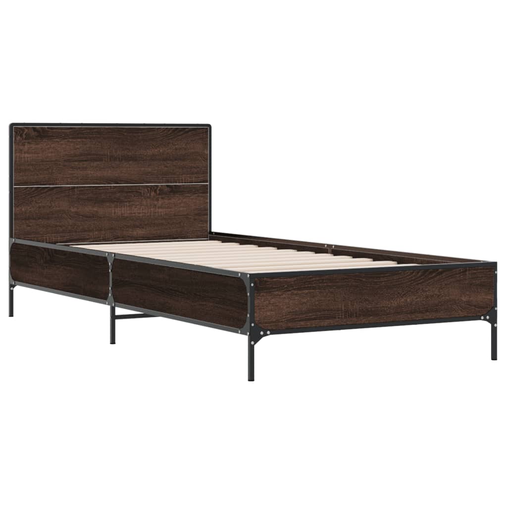 Giroletto Rovere Marrone 100x200 cm Legno Multistrato e Metallo | homemem39