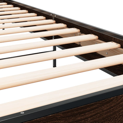 Giroletto Rovere Marrone 100x200 cm Legno Multistrato e Metallo - homemem39