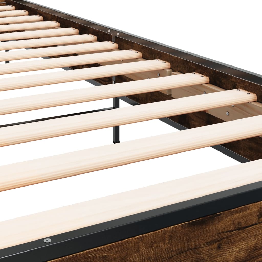 Giroletto Rovere Fumo 75x190 cm in Legno Multistrato e Metallo - homemem39