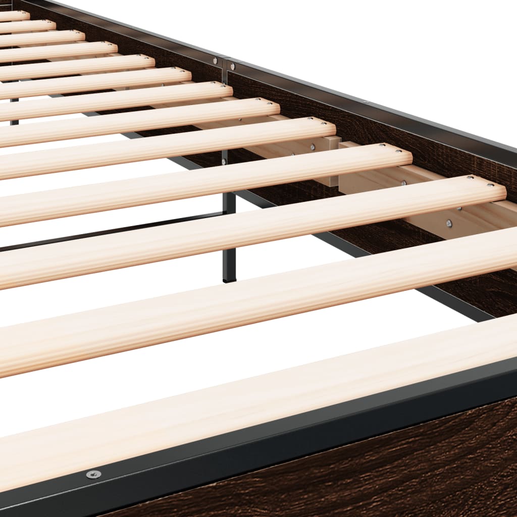 Giroletto Rovere Marrone 75x190 cm Legno Multistrato e Metallo - homemem39